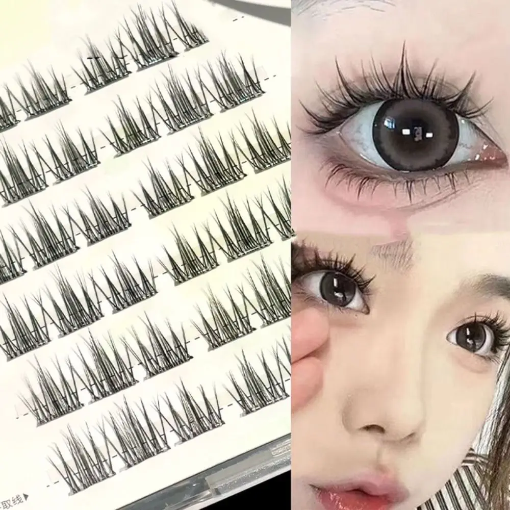 

Fairy Extension Self-adhesive Lash Clusters Makeup Reusable Fake Eyelashes DIY Individual Glue Free False Lashes Women/Girls