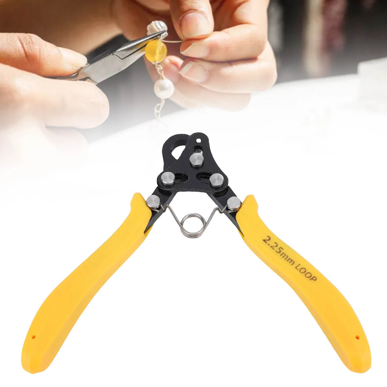 9 Pin Looping Pliers Looping Pliers Tool 2.25mm One Step Looper for 18-26 Gauges Craft Wire Golden Silver Copper Iron Winding
