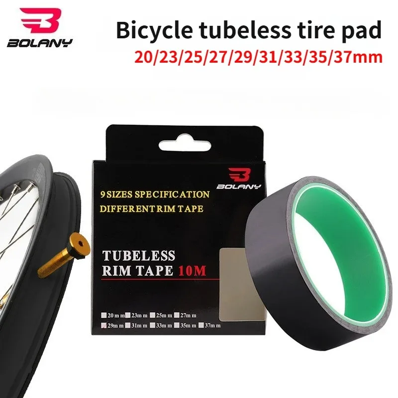 BOLANY Tubeless mtb rim tape 20 23 25 27 29 31 33 35 37mm PET Mountain Bike Tubeless Rim Tape Rim Strip vacuum sealing tape
