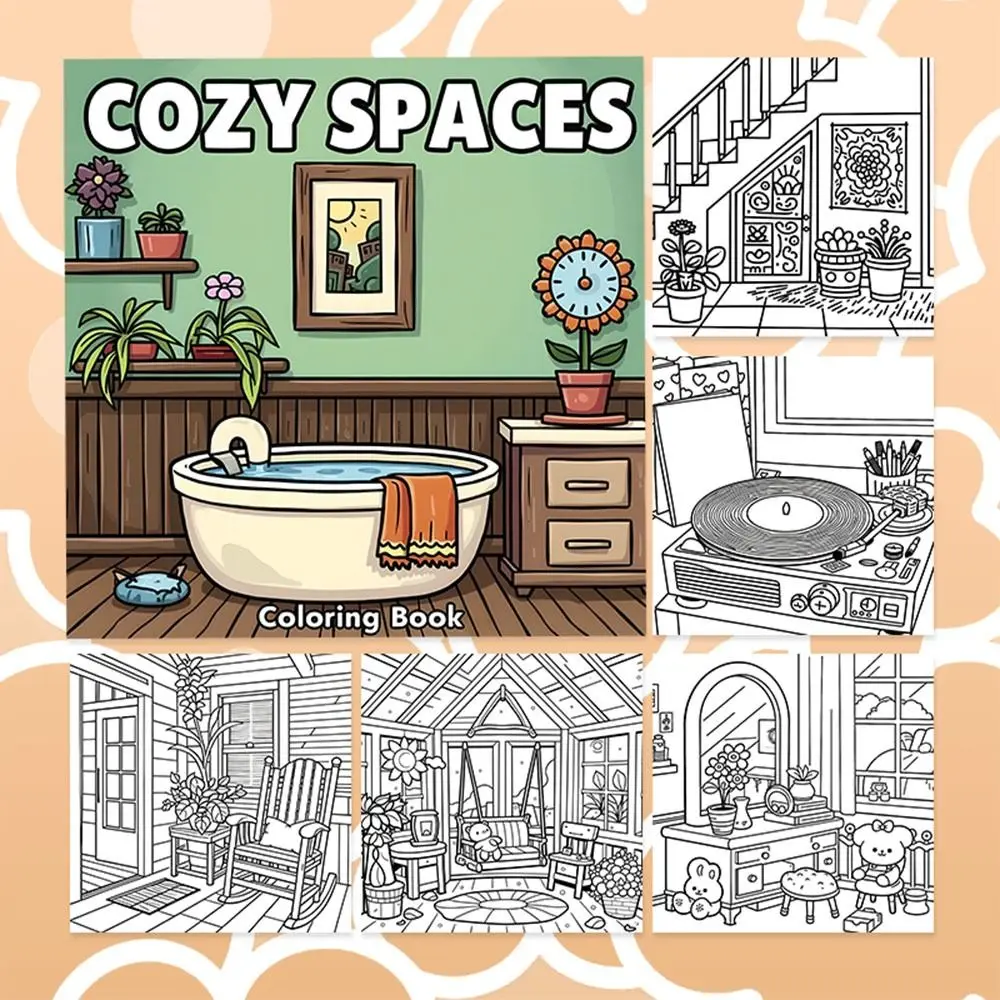 

Funny Cartoon Coloring Book Educational Painting Gift Paperback Stress Relief Graffiti Painting Book for Adults And Teens