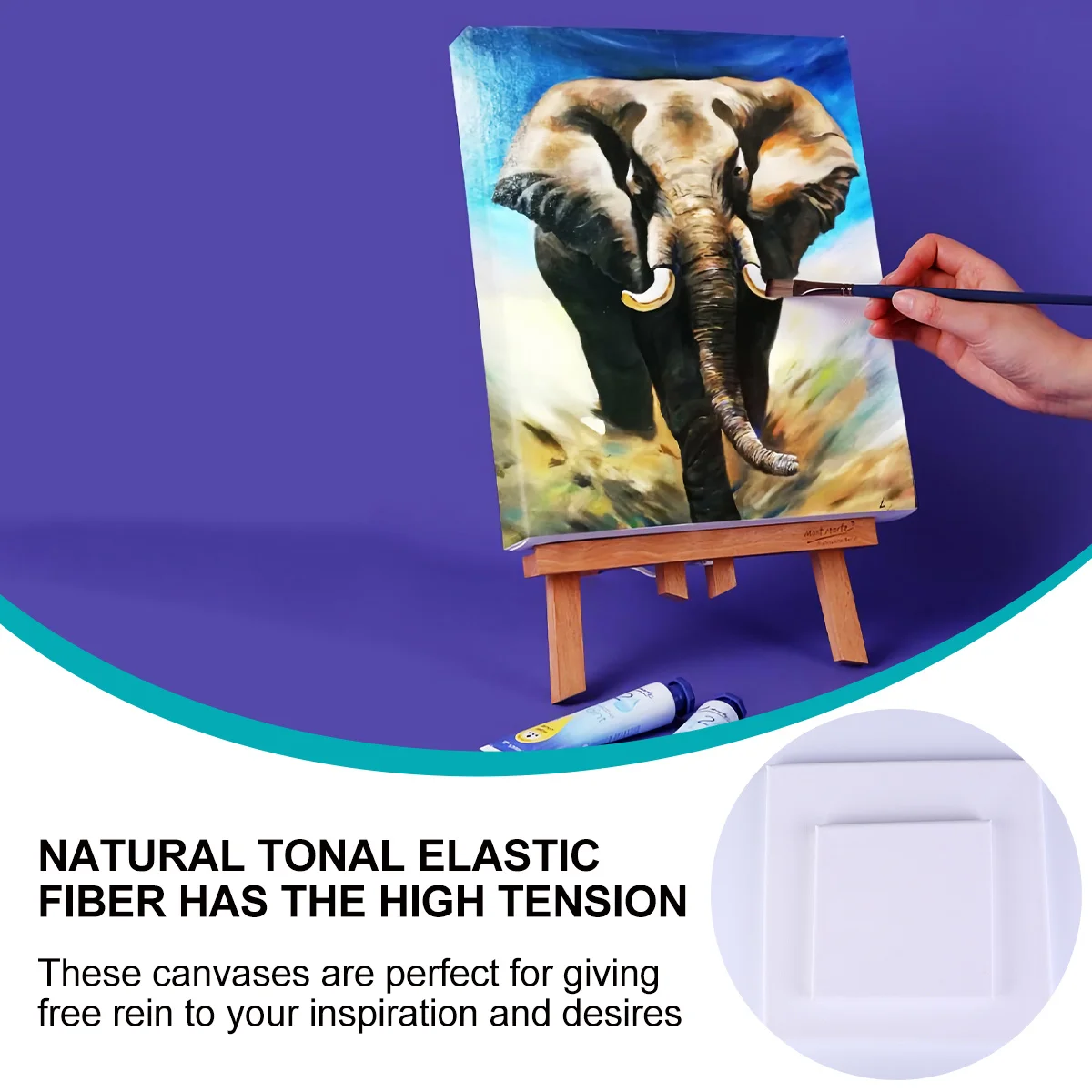 

4pcs Square Cotton Wood Oil Painting Canvas Solid Wood Stretched Artist Canvas For Acrylic Paintings Crafts Home Decoration