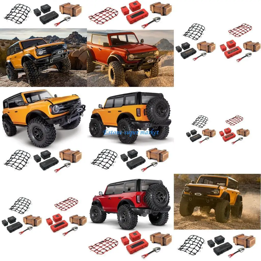 

090B RC Crawler Car Roof Decoration for Tank Storage Box Box Luggage Net Shovel