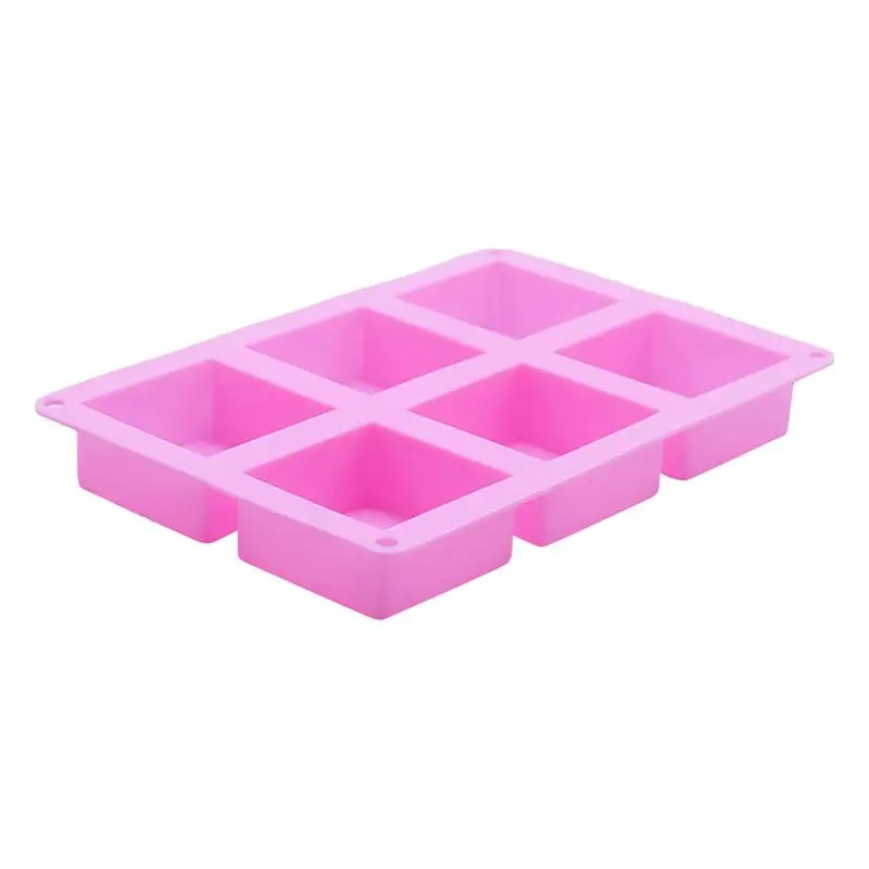 Rectangle Silicone Molds 6 Cavities Thickened Rice Krispies Treats Mold Heat Resistant Non-stick Caramel Candy Trays Molds for