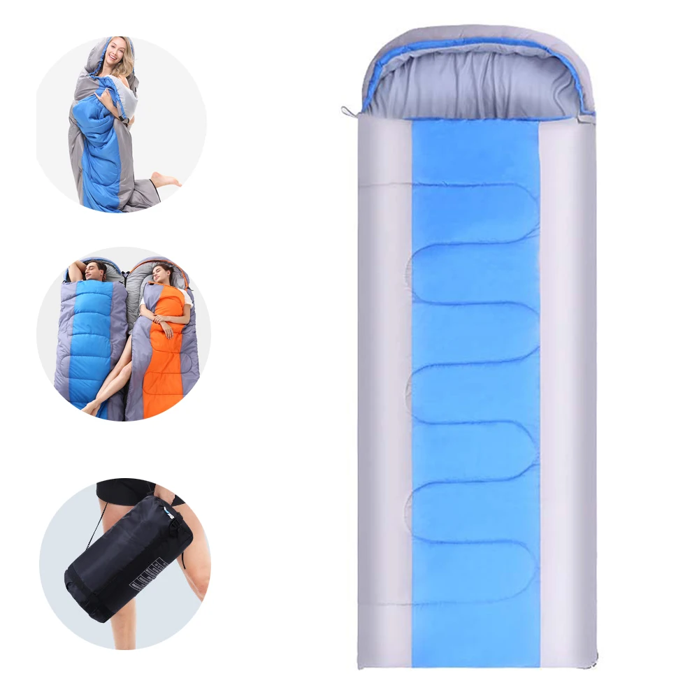 

Outdoor Sleeping Bag Splicable Spring Autumn Winter Double Ultralight Camping Sleeping Bag for Travel Camping Survival Gear