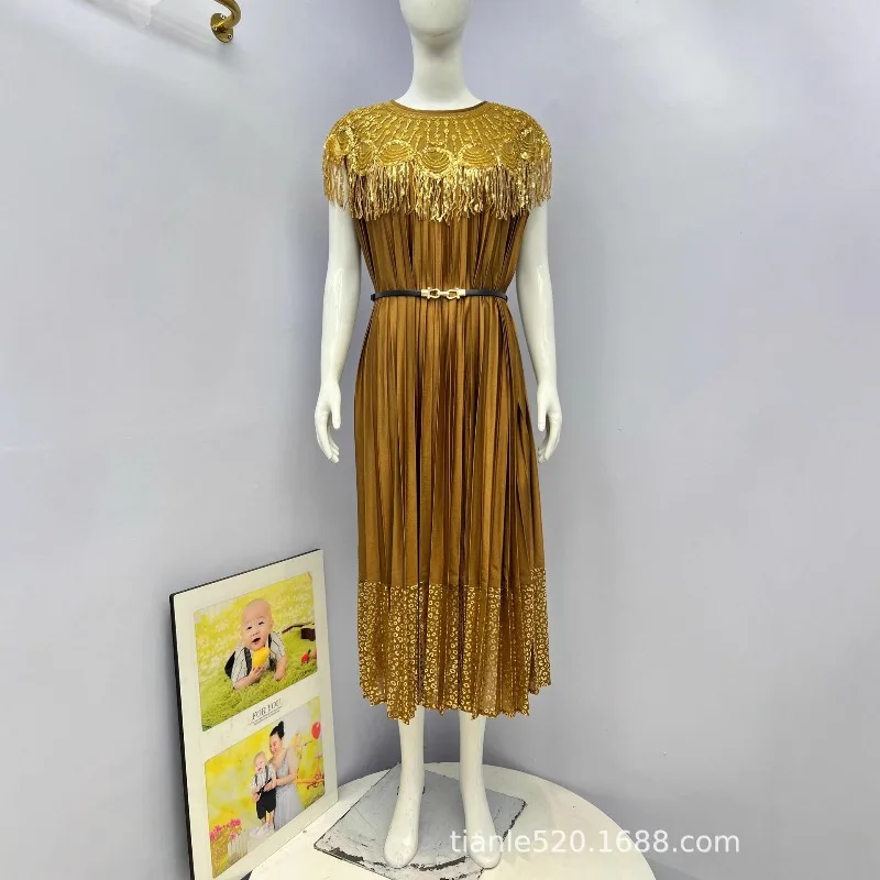 الأوروبي 2025 مياكي جديد وصول المرأة تنورة مستقيمة أنيقة هامش التعادل الخصر حجم كبير المرأة تمتد الفاخرة فساتين لحضور الحفلات الموسيقية #3