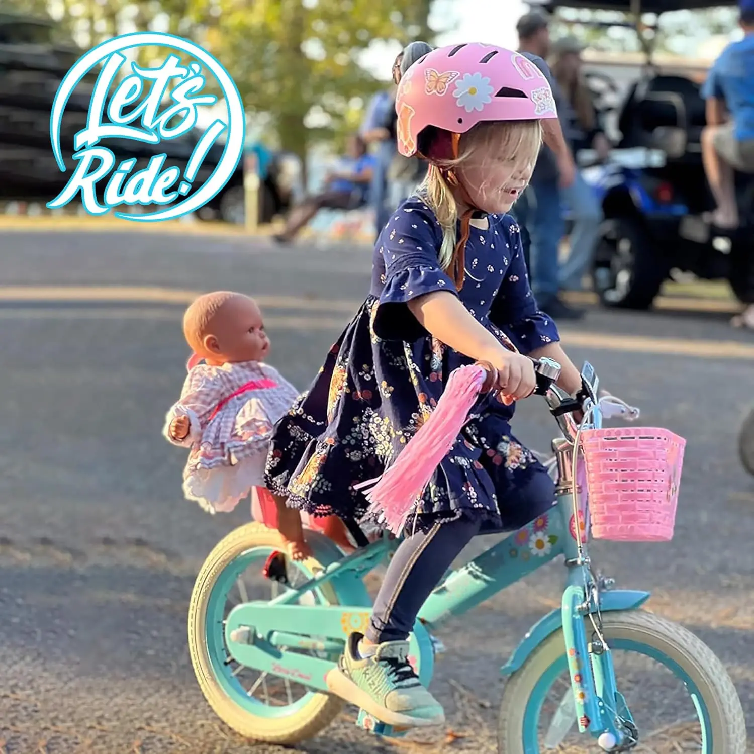 دراجة ديزي صغيرة للفتيات والفتيان من 2 إلى 7 سنوات ، دراجة 16 بوصة مع دمية ، مقعد ومطاط