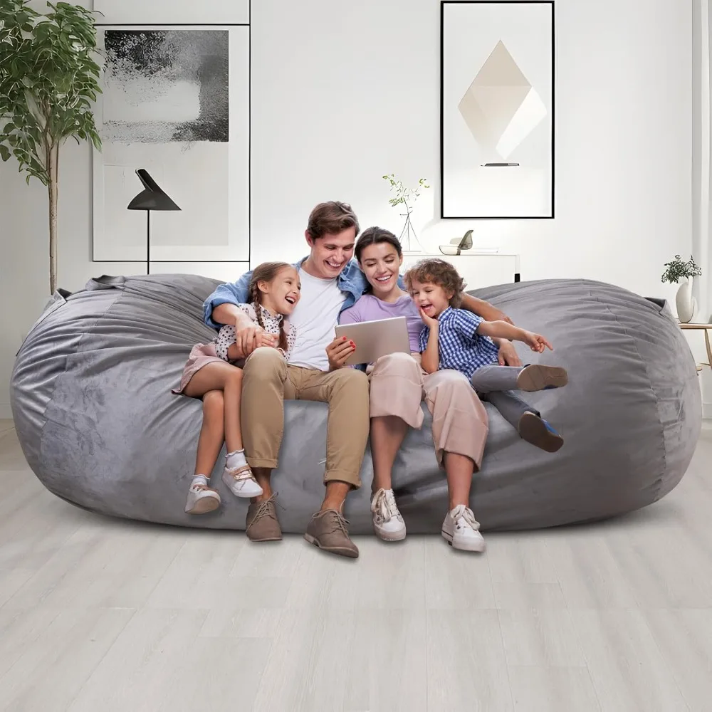 

Fuf XXL Memory Foam Filled Bean Bag Chair with Removable Cover,Bean Bags for Adults,Soft Dutch Velvet,Thoughtful Pull-tab