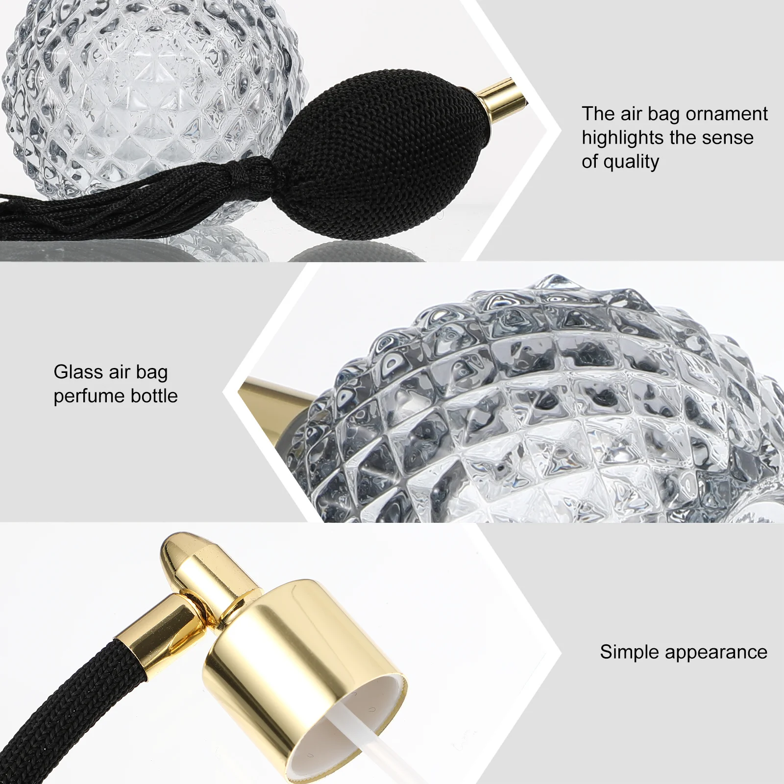 

2Pcs 100Ml Glass Perfume Sprayer Refillable Crystal Bottle with Pineapple Art Design Airbag Technology for Repackaging Oil