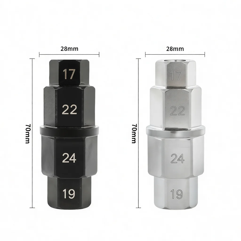 Professional Motorcycle Spindle Socket Wrench Front Wheel Tool Hexagon Sleeve High Carbon Steel For Bike Maintenance
