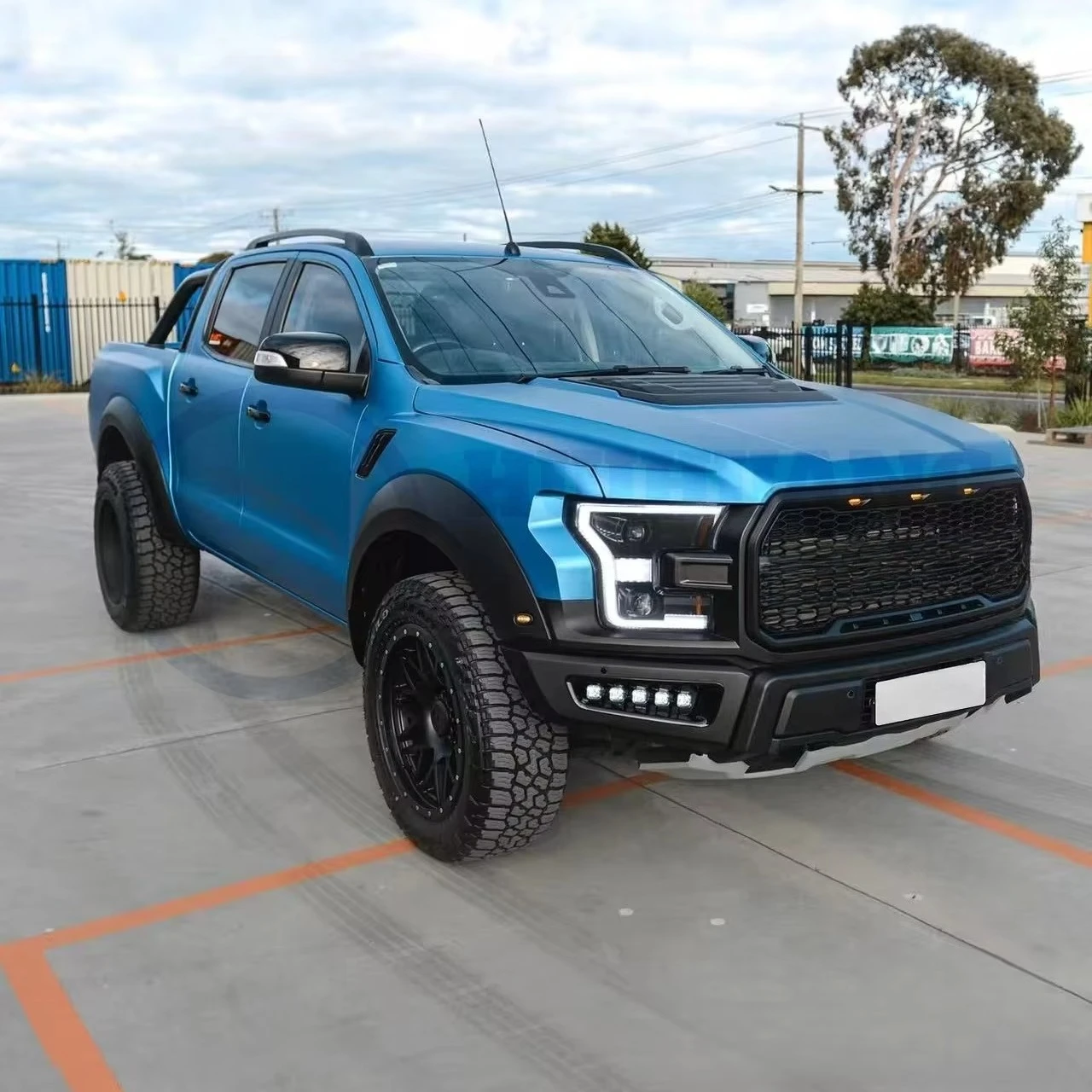 Perfect Fitment Automobile Car Accessories Facelift Body Kit Include Bumper for Ford Ranger T6 T7 T8 Upgrade F150 raptor