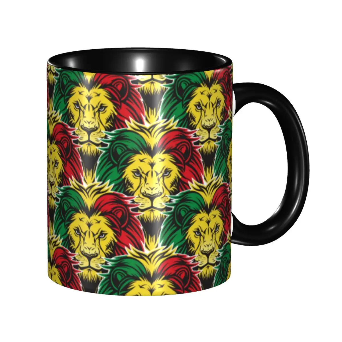 DIY Jamaica Rasta Lion Ceramic Mugs Personalized Reggae Jamaican Flag Coffee Cups Creative Gift