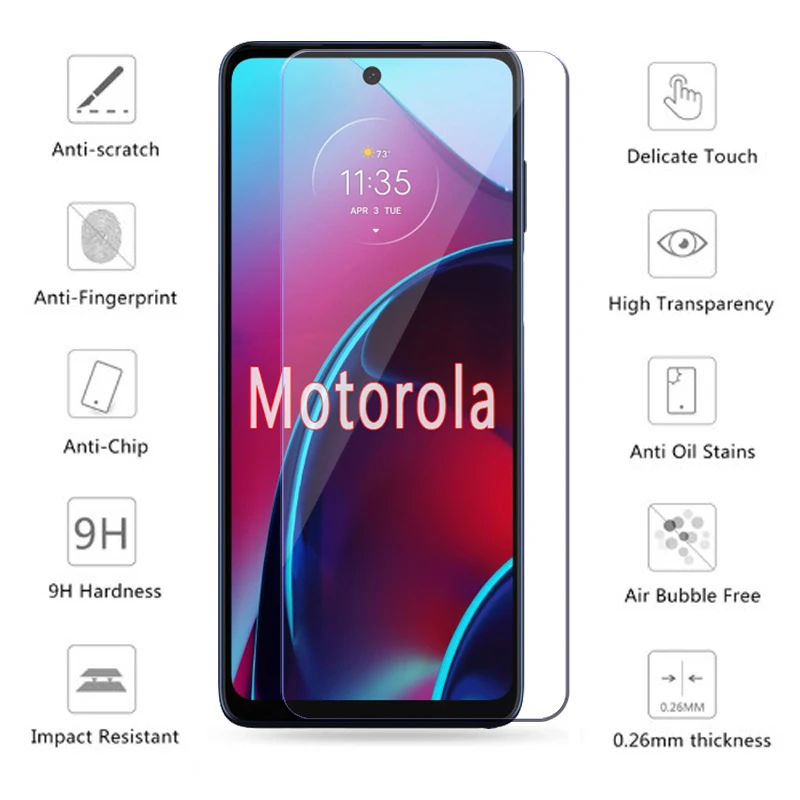 2-1Pc Glass For Motorola Moto G 22 10 20 30 31 40 41 50 51 60 S 71 8 9 Play Plus Power Cover Film For Moto G22 G10 Glass image 2