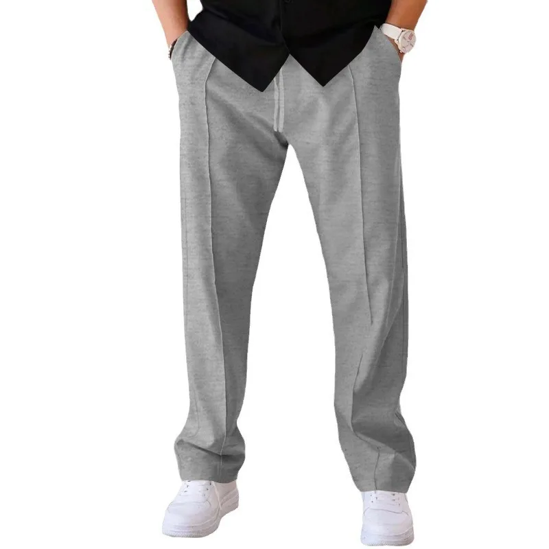2024 new trousers for men spring and summer loose straight sports casual trousers oversize trousers