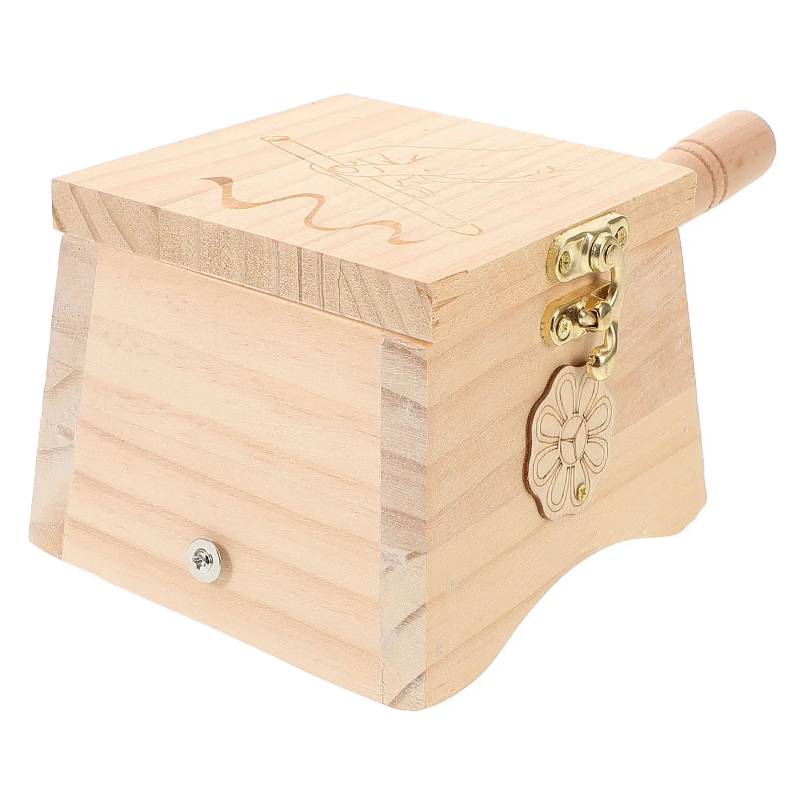 

Portable Wooden Moxibustion Box Stable Base Wear Resistant for Abdomen Body Moxa Stick Traditional Holder Moxibustion Burner