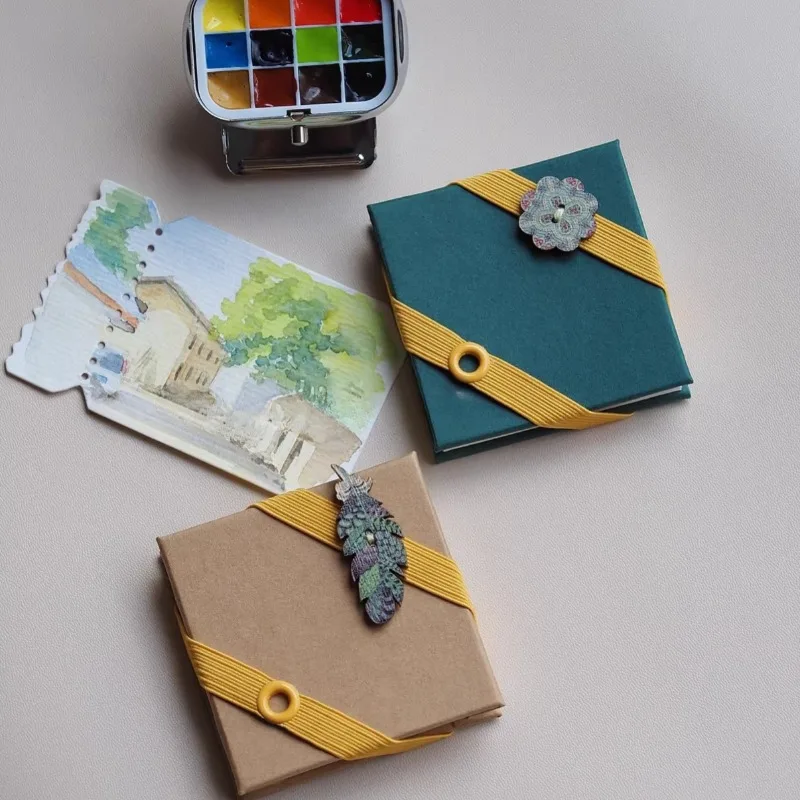 6.5Cm Mini Handmade Organ Book Watercolor Book Portable Sketch Travel Collection Art Paper Student Painting Watercolor Paper