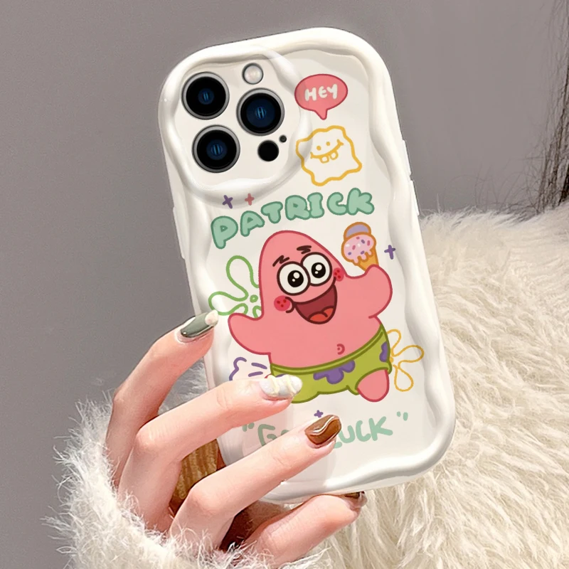 S-Bob Sponge Cartoon Cute For iPhone 15 14 13 12 11 XS X XR 8 7 6 6S Pro Max Plus Mini Wave Oil Phone Case Soft