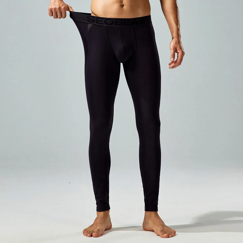 Medias para el cuerpo Leggings de lana Leggings de invierno informales negros para hombres Medias para el cuerpo Leggings de estilo casual para el invierno