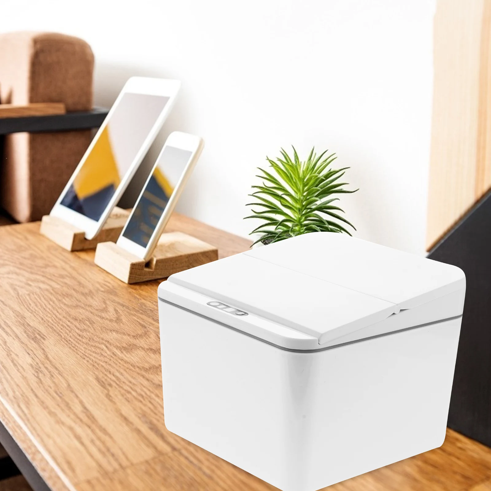 

Auto Garbage Can Electric Trash Tissue Box Snack Car Organizer Vehicle Office Bin