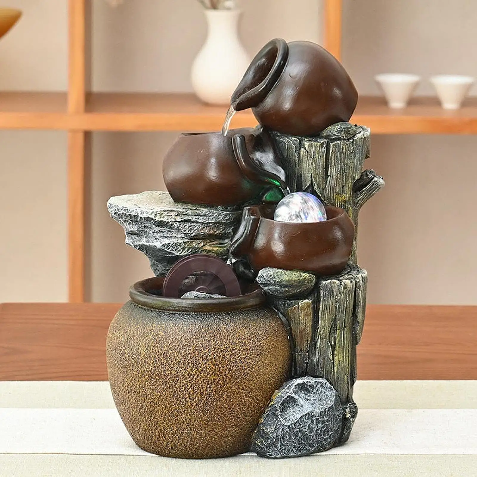 

Tabletop Fountains Collectible Desktop Decoration for Living Room Office Home