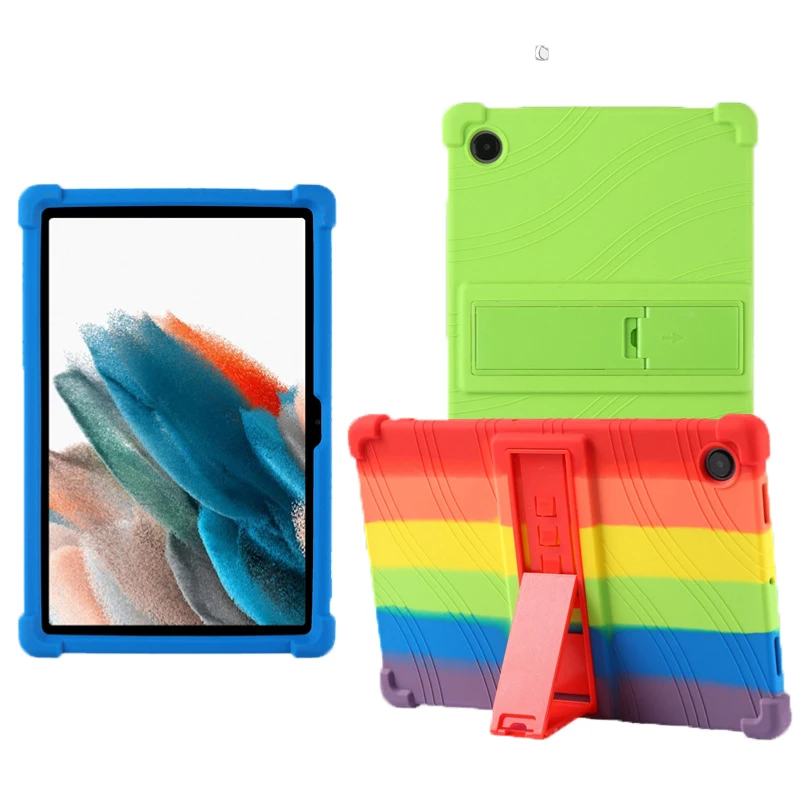For Samsung Galaxy Tab A11+ 11 inch SM-X236B Tablet Silicone Case Shockproof Cover Back Stand Shell Skin Kids Kickstand Holder