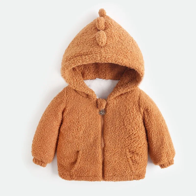 

Boys' Coat with Plush and Thick Top Teddy Plush for Warmth and Cotton Children's Cotton Jacket