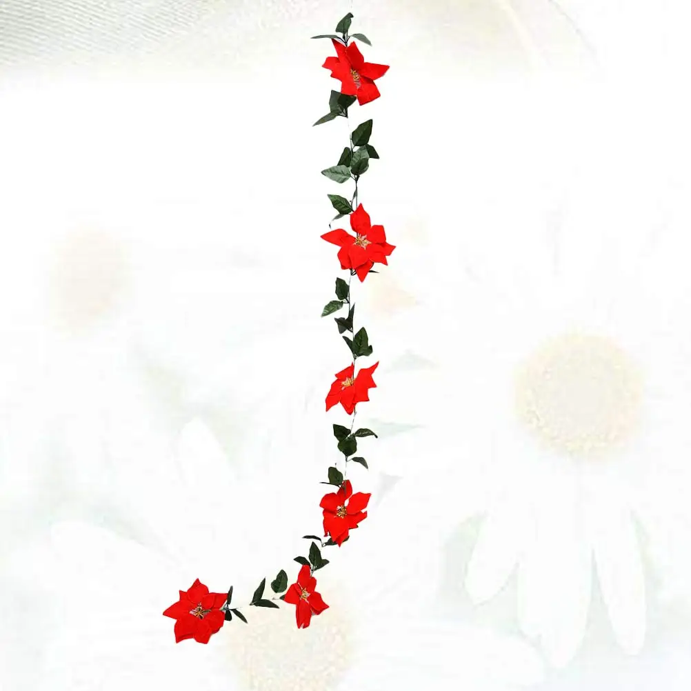

Artificial Flower Garlands Christmas Vines For Home Wall Balcony Garden Party Decor String Rattan Fake Flowers