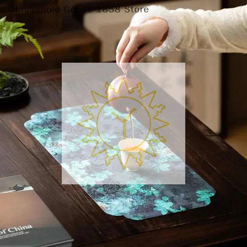 Chinese-style Retro Zen-inspired Double-sided Waterproof And Non-slip Tea Table Mat, Dry Brewing Mat, Long Table Runner