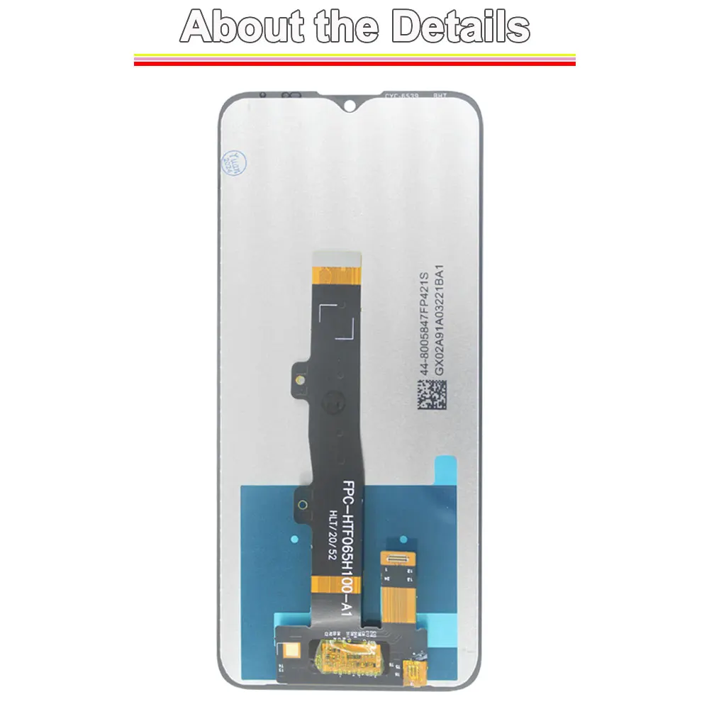 Suitable for Motorola Moto E7 Power LCD display touch screen digital converter component, LCD display back cover repair kit