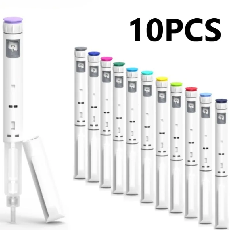 High Quality 5-10PCS Disposable Insulin Injection Pens Portable Insulin Injection Device Medication 60U Magic Pen Health Care