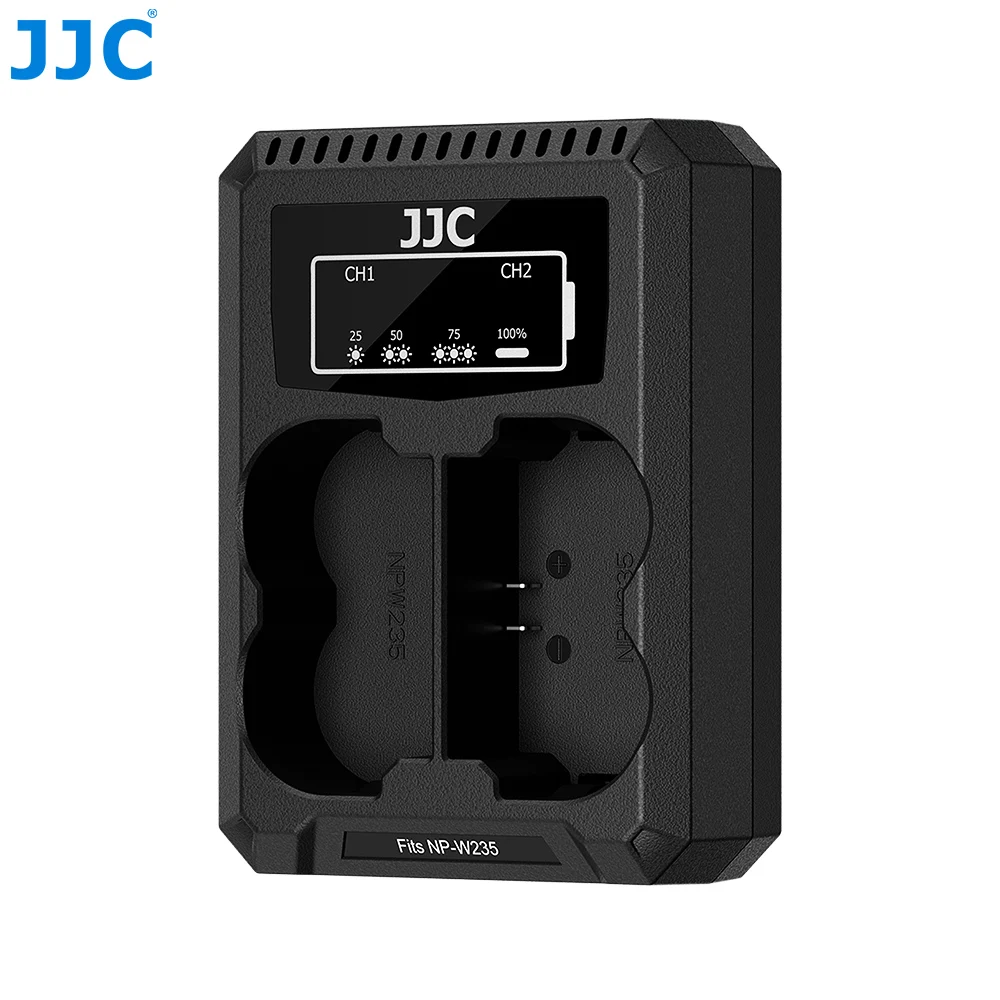 JJC USB-C شاحن بطارية الكاميرا صالح Fujifilm NP-W235 بطاريات ل Fujifilm X-T5 X-T4 X-S20 X-H2S X-H2 GFX100RF GFX100S GFX50S