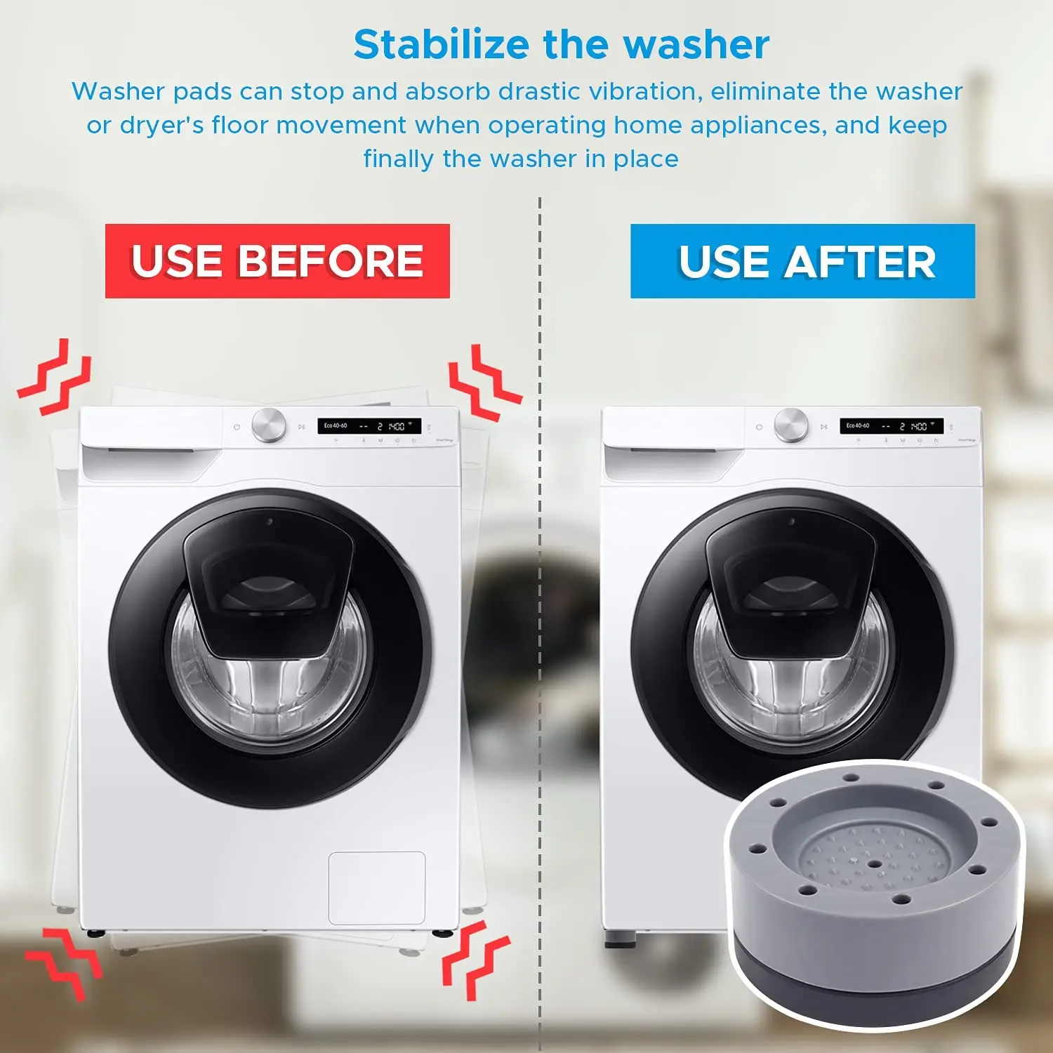 4Pcs Anti Vibration Pads Washing Machine Rubber Feet Legs Mat Anti-vibration Pad Universal Noise-reducing Leg Base for Furniture - AliExpress 13 4Pcs Anti Vibration Pads Washing Machine Rubber Feet Legs Mat Anti-vibration Pad Universal Noise-reducing Leg Base for Furniture - AliExpress 13