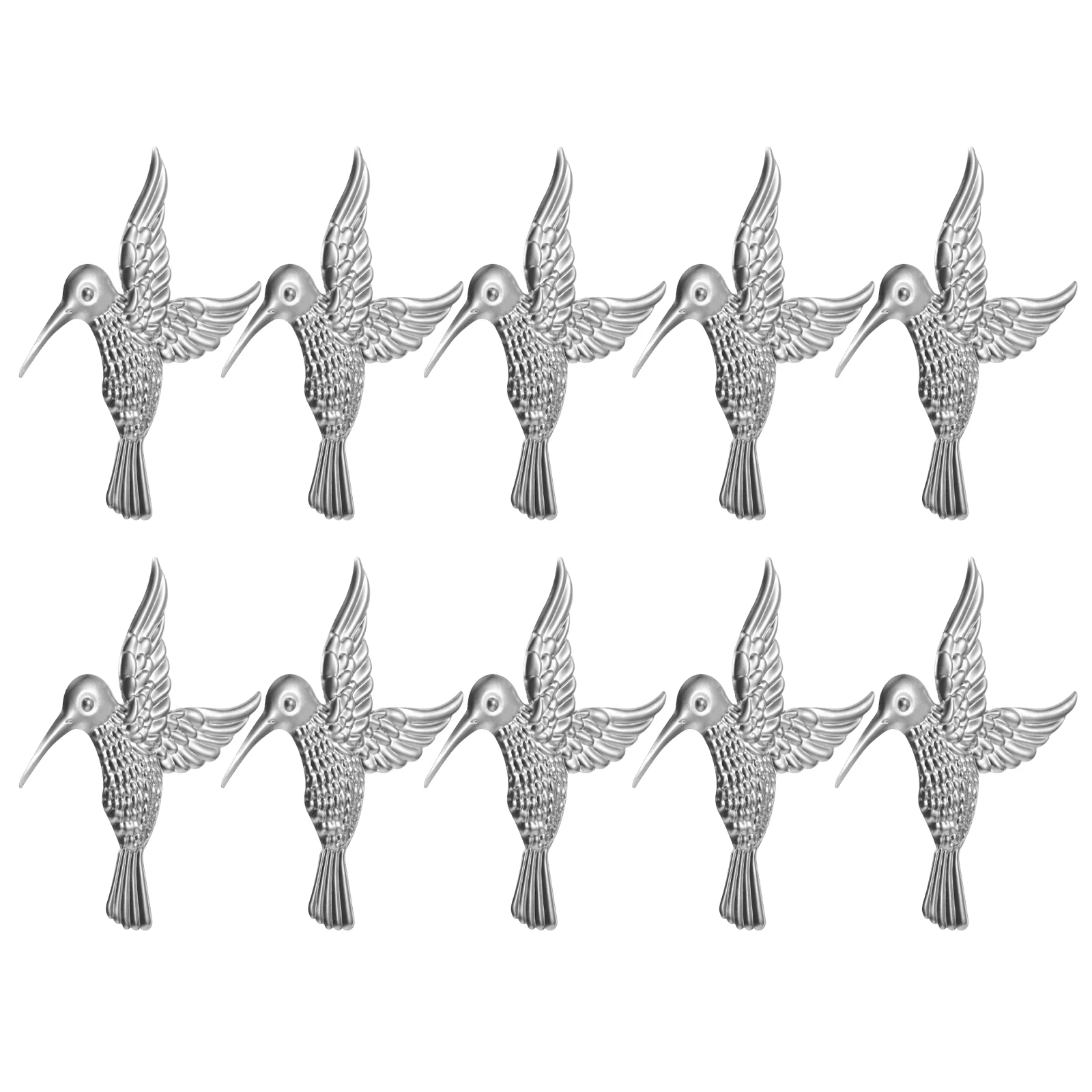 

10pcs Iron Decor Unfinished Metal Hummingbird Diy Art Home Decoration Sturdy Smooth Bird Hanging For Living Room Bedroom Outdoor