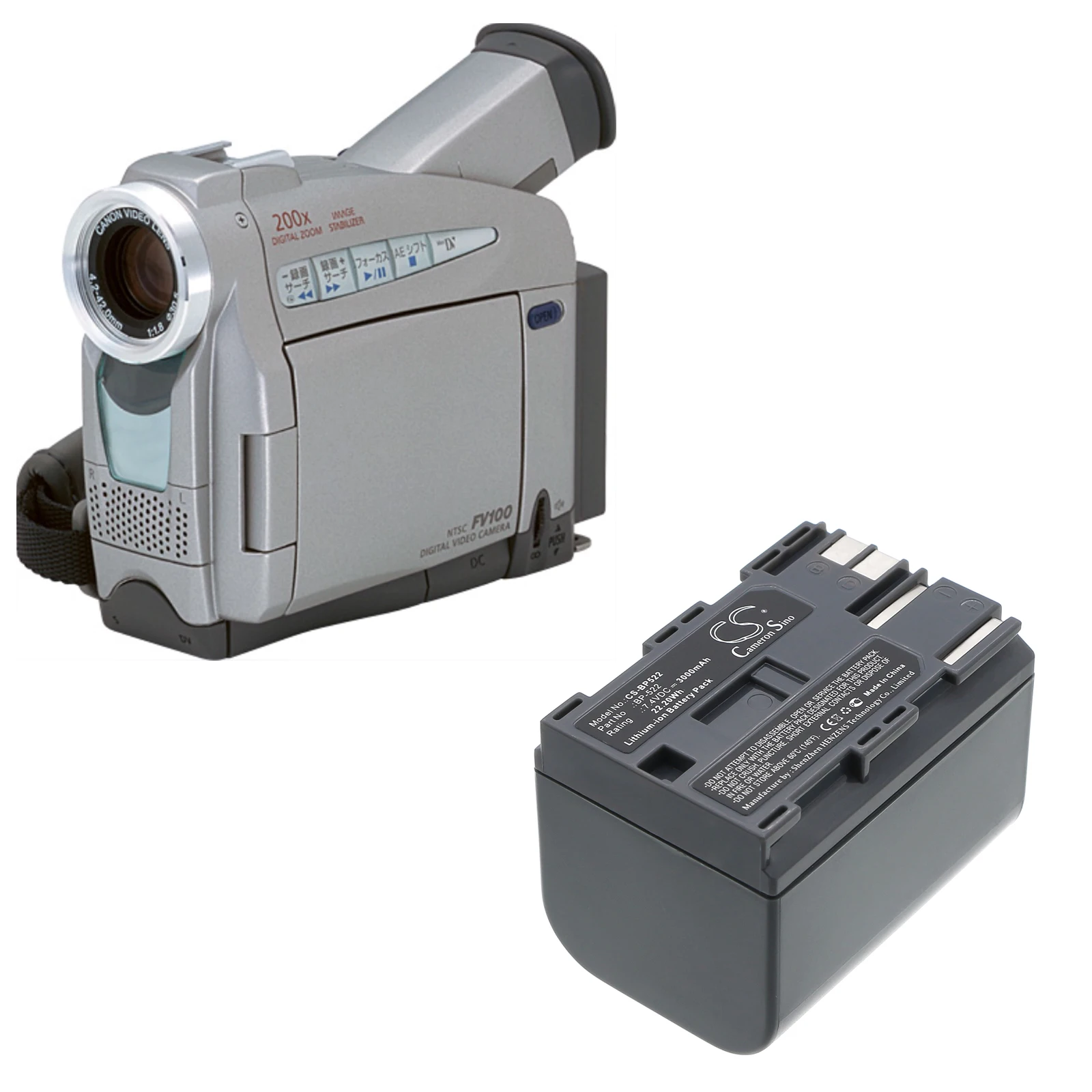 7.4V 3000Mah Camera…