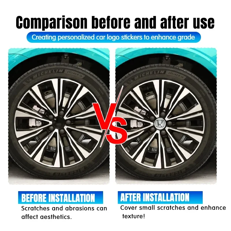 4pcs ABS Car Rims Hubcaps Wheel Center Caps For Honda Fit Jazz GK5 Civic Type-R CRV Pilot Accord Insight Spirior City HRV XRV