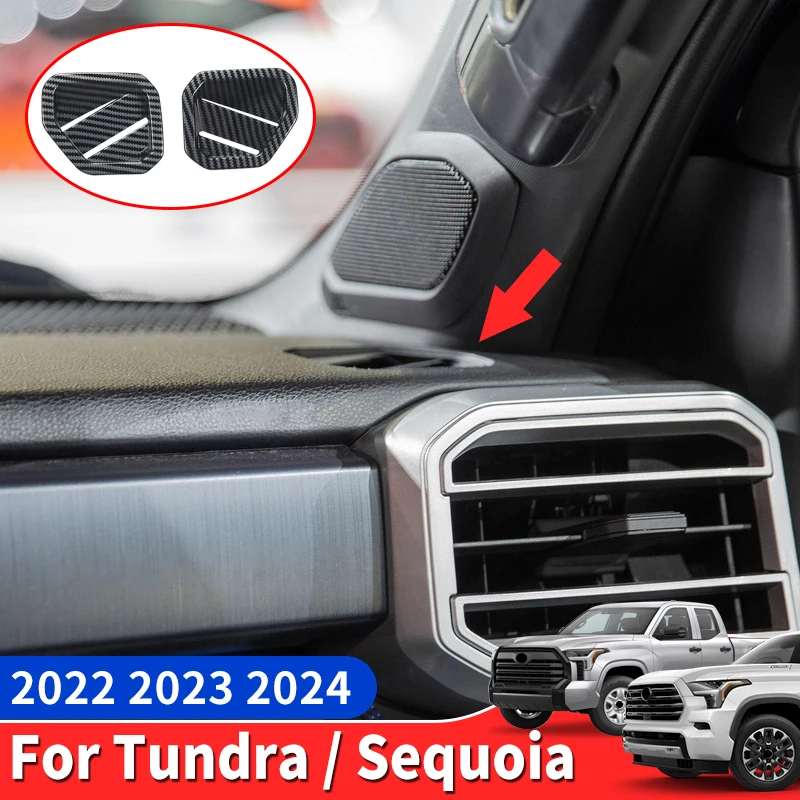 

For 2022-2024 Toyota Tundra Sequoia Air Conditioner Small Air Outlet Decoration Carbon Fiber Internal Modification Accessories