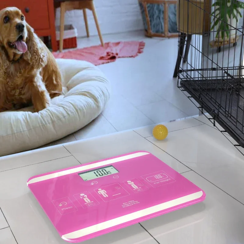 180Kg Pet Scales 20g Durable Electronic Scale for Large Dogs and Cats Switching Between Pet Holding Mode and Body Scale Mode