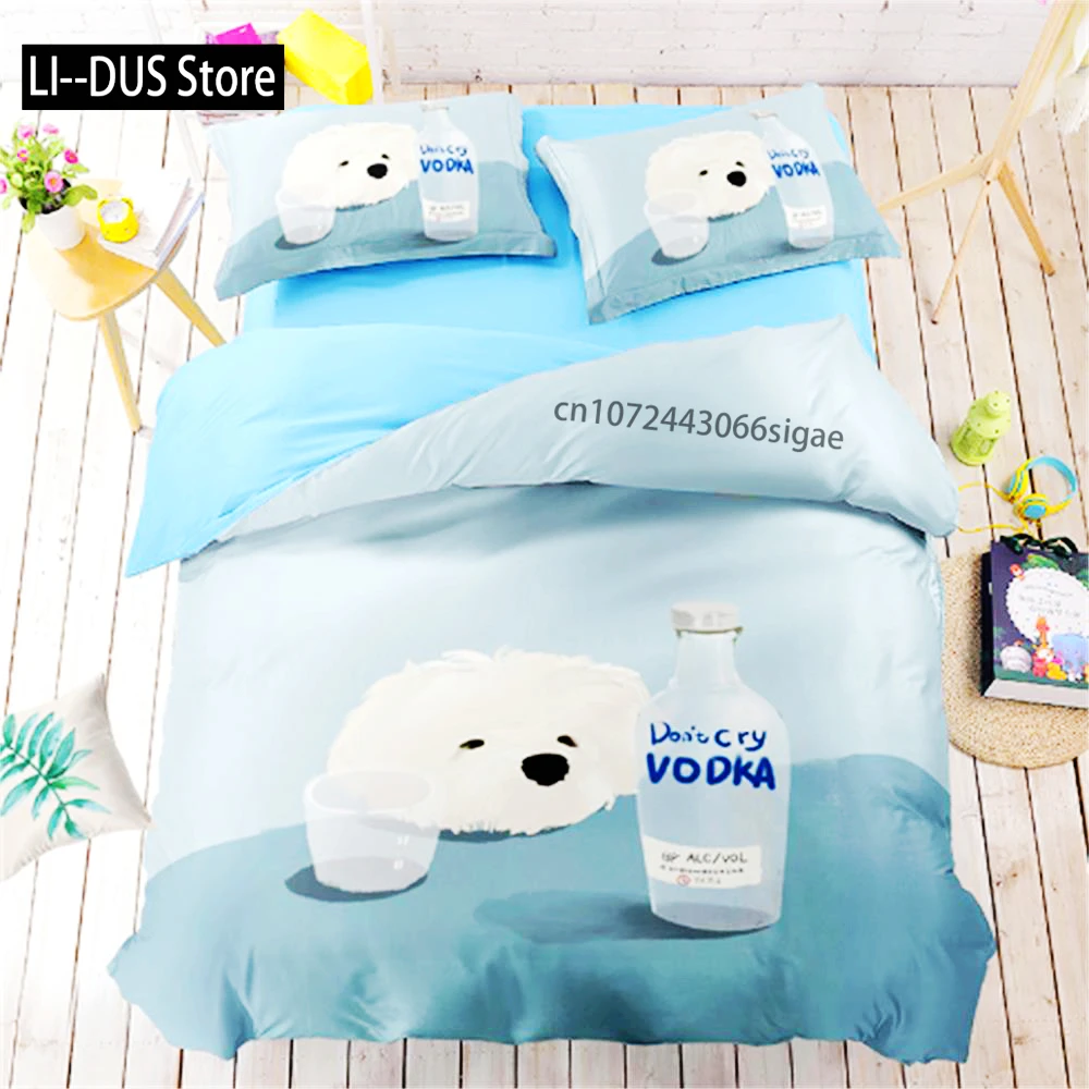 

Han And Silly Dog Полностью хлопковый комплект из четырех предметов Ins Style Детская кровать Комплект из четырех предметов кремового цвета Набор из четырех предметов весна и осень