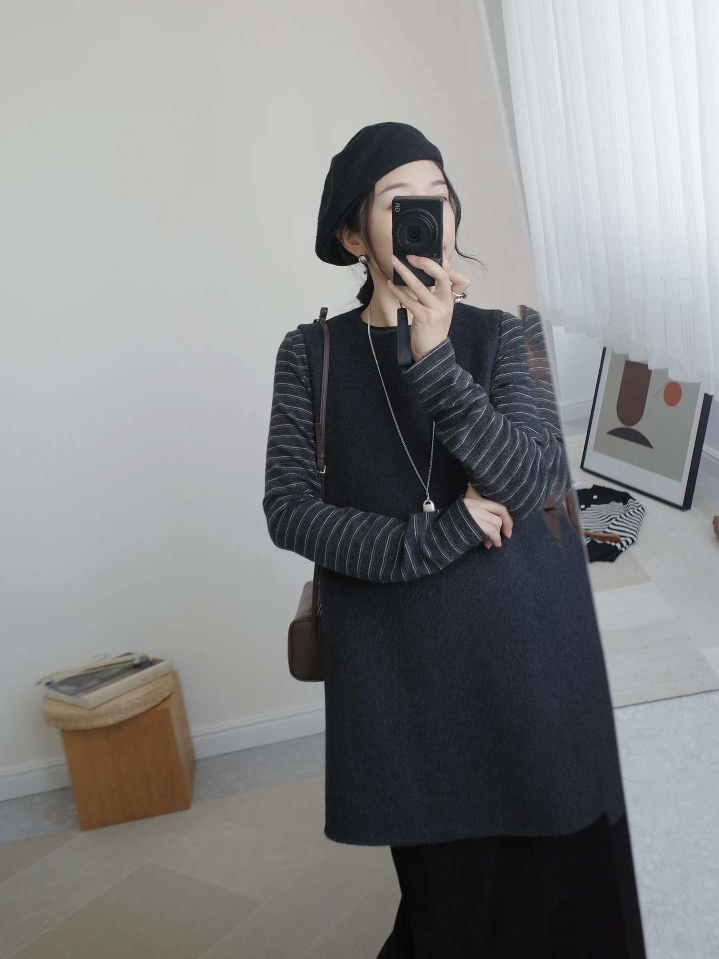 

mat Bla ey Wool Vest Dr High nce Sensation 2026 New Faion Slimming Tweed Vest Dr Women's Jaet