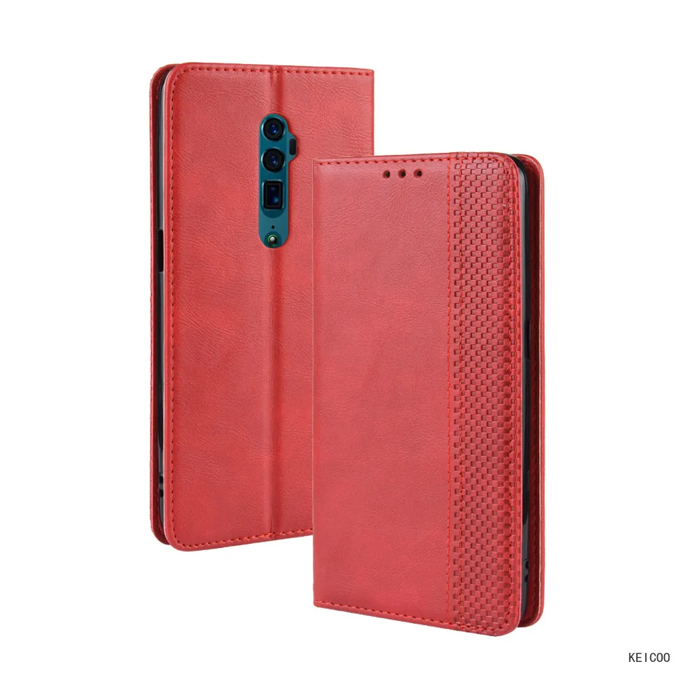 Flip Cover Magnetic Leather Case for Oppo A1K A5 A9 A11 A11X Reno A 2 2Z 2F 10x Zoom Realme C2 C2s 2020 5G Holder Phone Shell