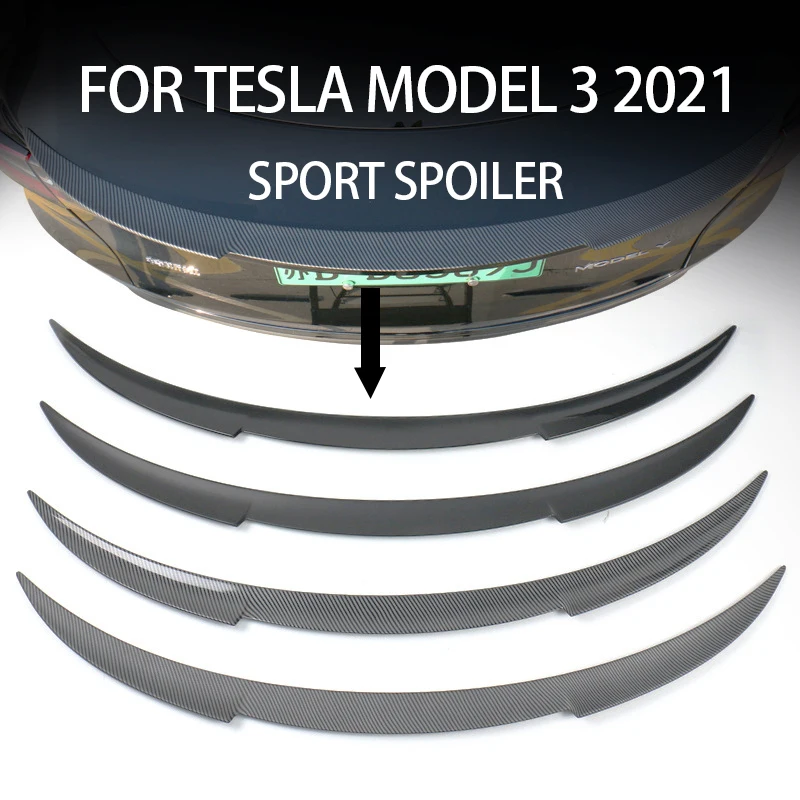 

Carbon Fiber Car Sport Version Rear Tail Wing Trunk Spoiler ABS Rear Exterior Decoration Modified New Body Kit For Tesla Model Y