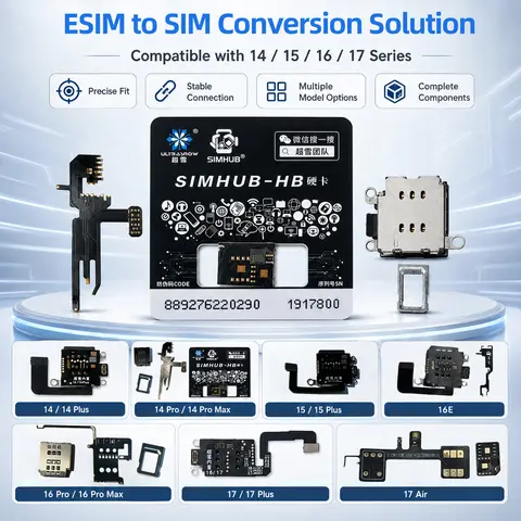 Unlocking Built-in MEP SED Integrated Card Slot Finished Product Cover RSIM SIMHUB For iPhone 17 Pro Max 16 15 14 plus air