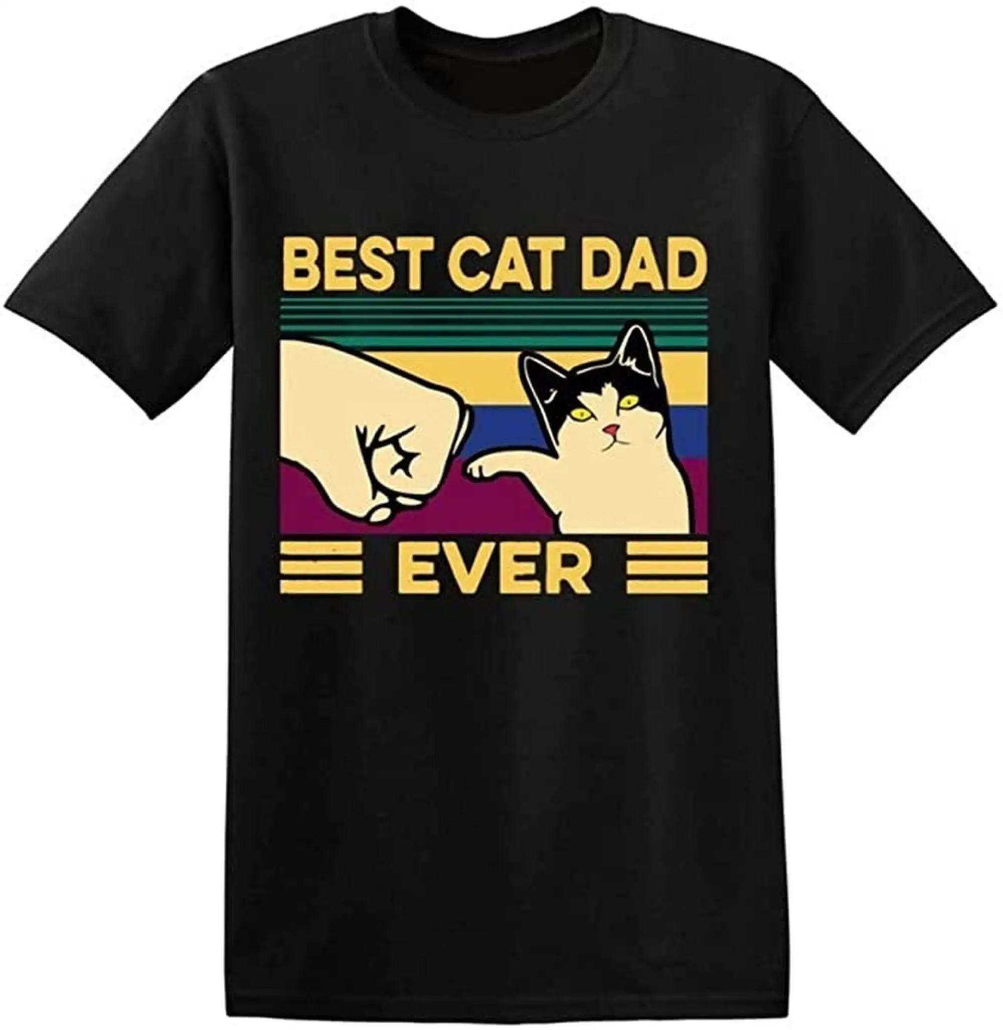 Best Cat Dad Men's Black T Shirt for Birthday Fathers Day Daddy afterfivejewelry s and SweaT