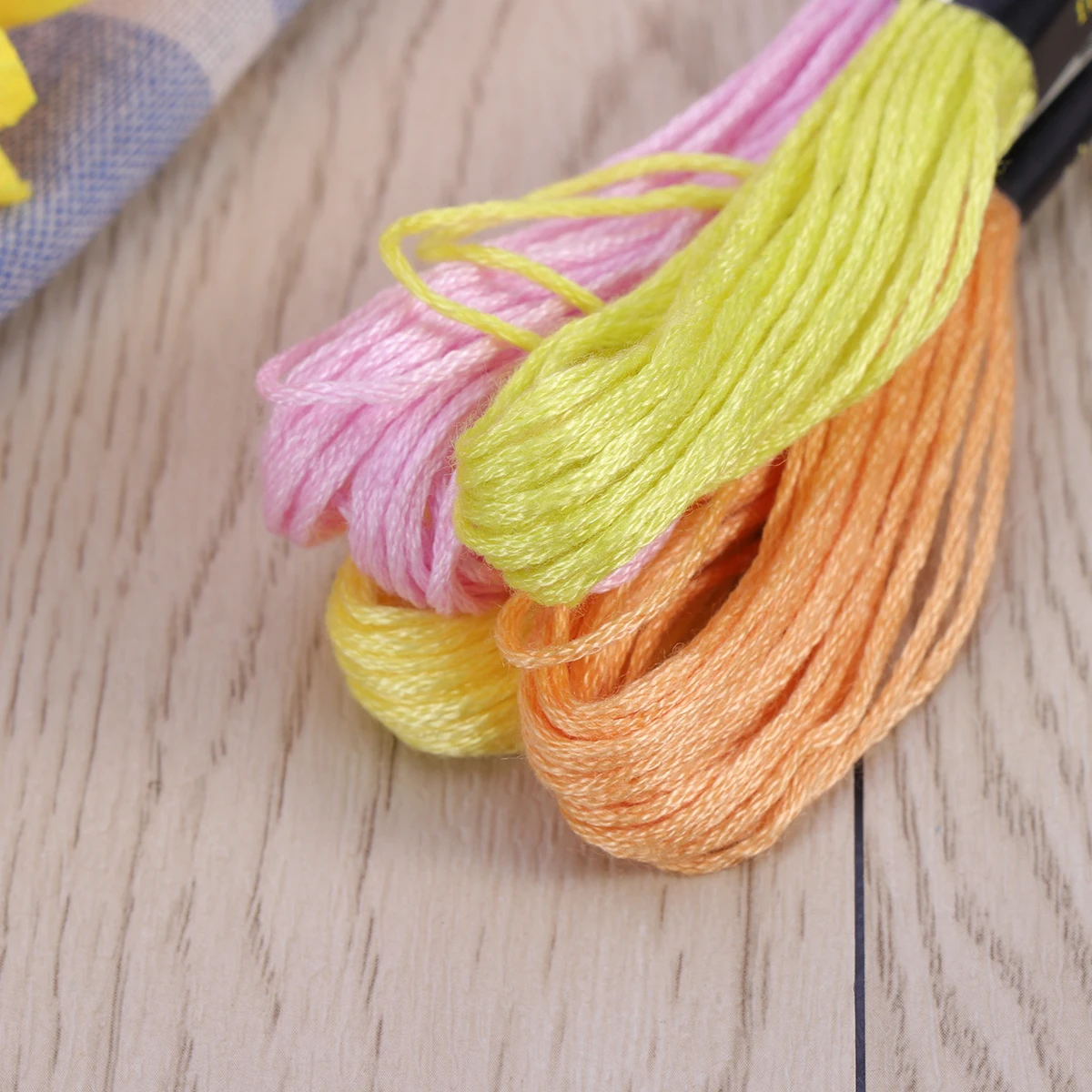 

100 Skeins Stitch Embroidery Threads 8M 6 s R om Color Polyester Embroidery Thread Cotton Floss Sewing Quilting