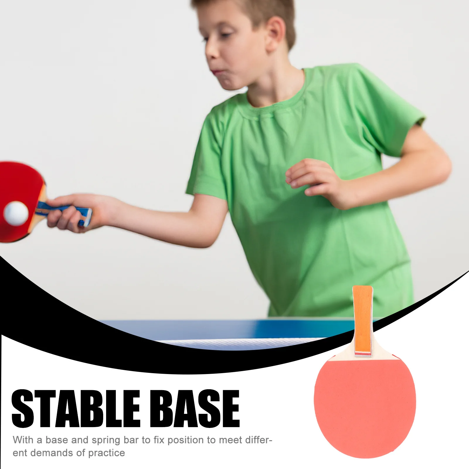 

1Set Table Tennis Training Device Durable Practical Elastic Training Racket Suitable for Beginners and Professionals Skills