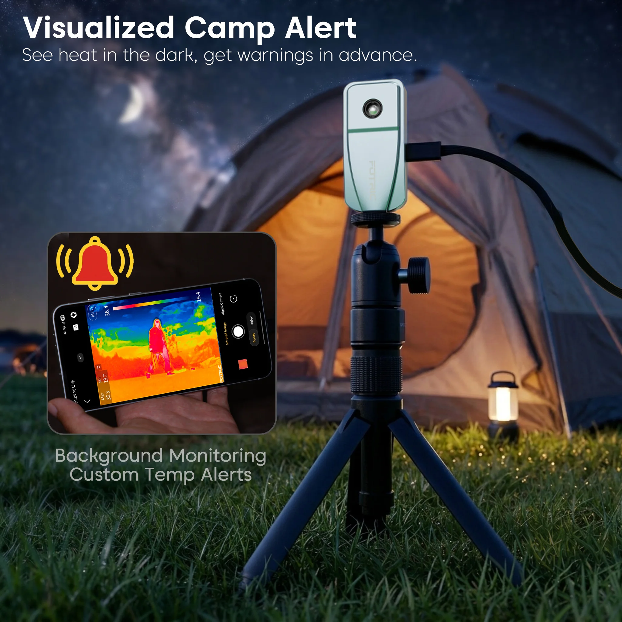 FOTRIC TP320A Smartphone Thermal Camera for Android 320x240 USB-C Infrared Imager 25Hz for HVAC Outdoors Home Inspection