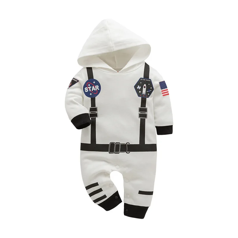 Autumn Baby Boy Girl Clothes Rompers Hooded Jumpsuit  Astronaut Style Spacesuit Spring Boys Long Sleeve Halloween Cosplay Outfit
