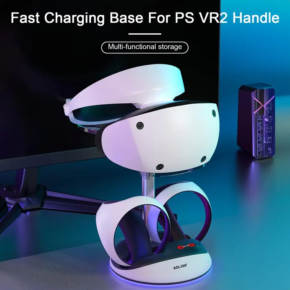 Fast Charging Base for Ps Vr2 Handle Charging Base Stable Dual Grip Charging Stand Fast Charging Anti-friction Design for Ps