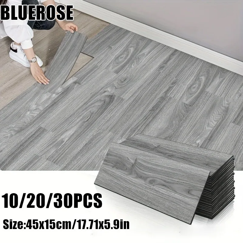 Imitation Wood Grain Self-adhesive Floor Stickers PVC Material Waterproof Wear-resistant Floor Stickers for Old House Renovation