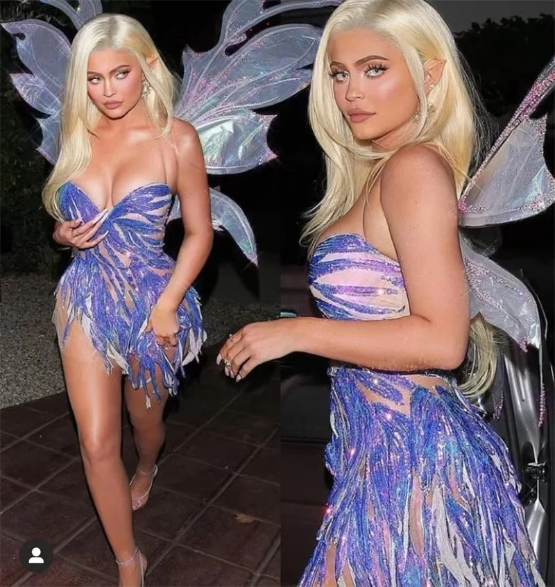 

New Arrival Sexy Bandage Tube Top Sequin Mini Dress Nightclub Party Evening Gown Cocktail Formal Event Dress