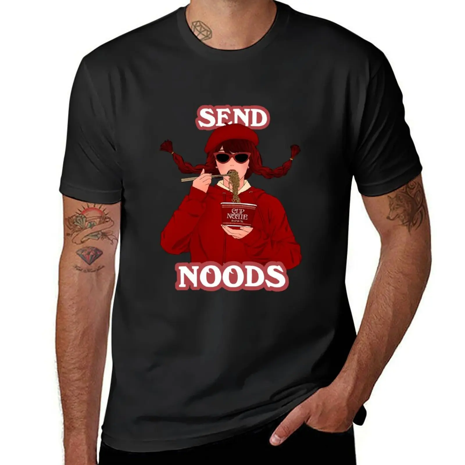 Send Noods T-Shirt customs design your own Short sleeve tee Men's t-shirts